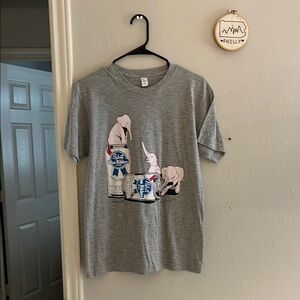 T-shirt Gray PBR - Limited edition San Antonio Pabst Blue Ribbon Pink Elephant